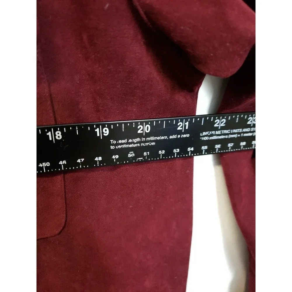 VINTAGE STYLE & Co Women's Button up Shirt size M  burgandy polyester spandex